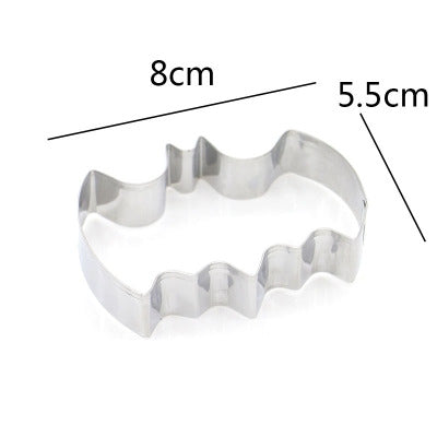 2 PCS Stainless Steel Cookie Cutter Bat Modeling Mold Halloween Cutting Mold DIY Tool 2 PCS Stainless Steel Cookie Cutter Bat Modeling Mold Halloween Cutting Mold DIY Tool