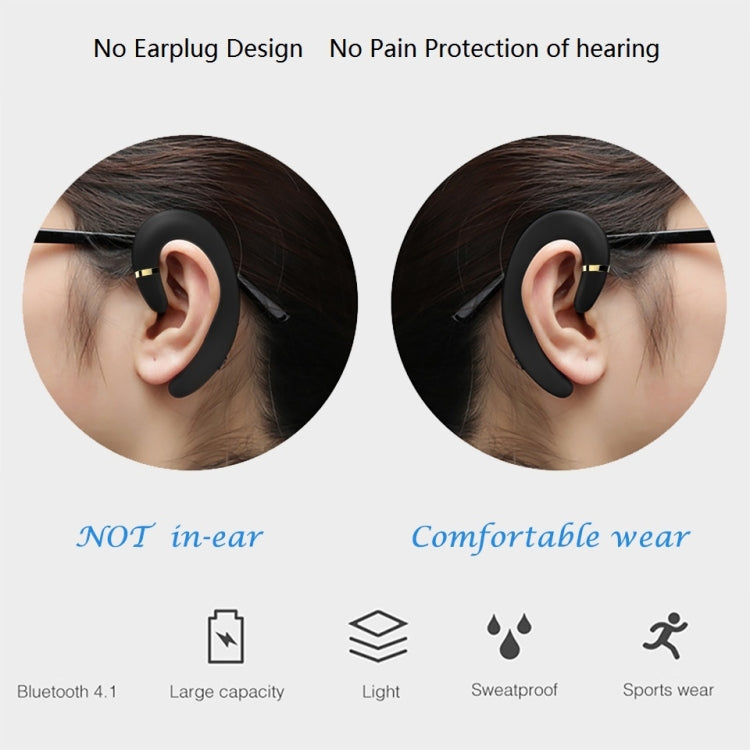 Auriculares inalámbricos ET con Bluetooth, manos libres, gancho para la oreja, resistentes al agua, con reducción de ruido y micrófono para Android y iPhone Auriculares inalámbricos ET con Bluetooth, manos libres, gancho para la oreja, resistentes al agua, con reducción de ruido y micrófono para Android y iPhone