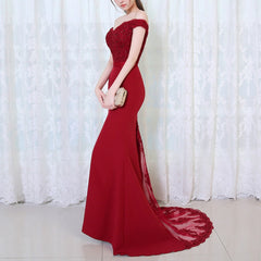 Mermaid Long Evening Dress Party Elegant Long Prom Gown With Belt