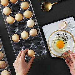 Kitchen Refrigerator Storage Box Compartment with Lid Egg Storage Box, 12 Grid, 14 Grid, 21 Grid