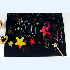 20 PCS DIY Handmade Creative Scratch Painting Art Paper Children Educational Toys, 20 PCS Scratch Painting Art Paper
