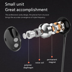 Auriculares estéreo PTM D31 con graves y micrófono, manos libres, deportivos, para juegos, para teléfonos móviles Samsung y Xiaomi