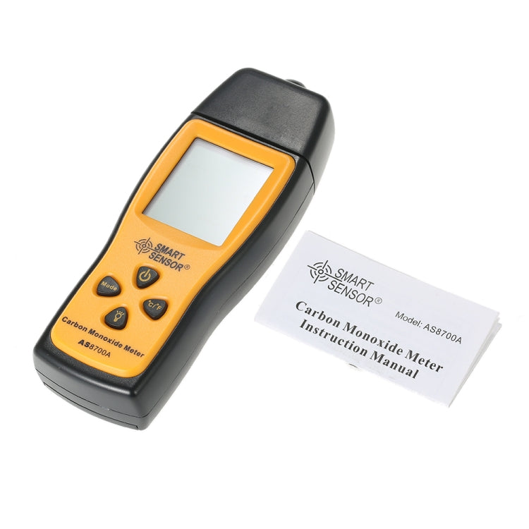 Smart Sensor AS8700A Handheld Carbon Monoxide Meter High Precision Digital CO Leak Detector Analyzer,  Sound  Light Alarm, Range: 0-1000ppm Smart Sensor AS8700A Handheld Carbon Monoxide Meter High Precision Digital CO Leak Detector Analyzer,  Sound  Light Alarm, Range: 0-1000ppm