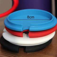 5 PCS Creative Cup Lids Food-grade Silicone Cup Cover Heat-resistant Safe Healthy Silicone Lid with Gap