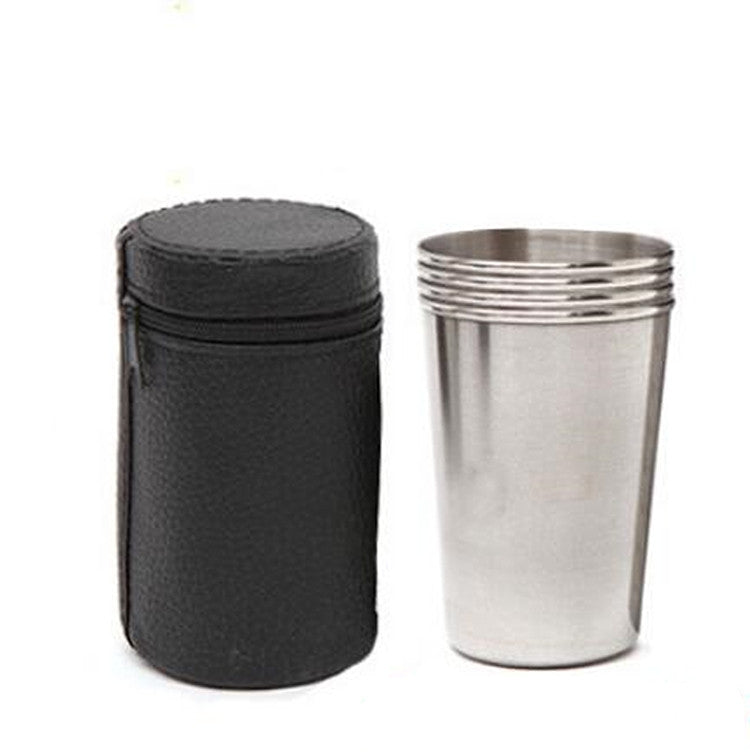2 Sets Outdoor Mini Stainless Steel Small Wine Glass Hiking Camping Travel Portable Drinking Cup Set with Leather Case, Small 30ml Travel Portable Drinking Cup 2 Sets Outdoor Mini Stainless Steel Small Wine Glass Hiking Camping Travel Portable Drinking Cup Set with Leather Case, Small 30ml Travel Portable Drinking Cup