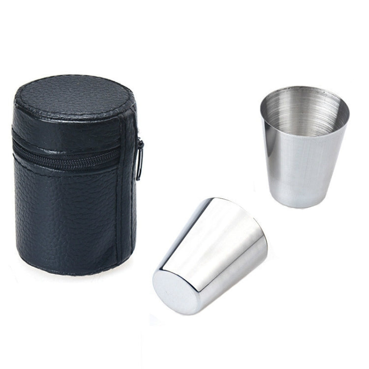 2 Sets Outdoor Mini Stainless Steel Small Wine Glass Hiking Camping Travel Portable Drinking Cup Set with Leather Case, Small 30ml Travel Portable Drinking Cup 2 Sets Outdoor Mini Stainless Steel Small Wine Glass Hiking Camping Travel Portable Drinking Cup Set with Leather Case, Small 30ml Travel Portable Drinking Cup