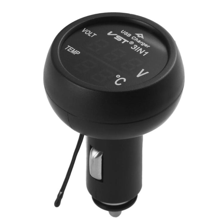 3 In 1 Car USB Charger Car Cigarette Lighter With Voltage Detection Display Multi-function Monitoring Table 3 In 1 Car USB Charger Car Cigarette Lighter With Voltage Detection Display Multi-function Monitoring Table
