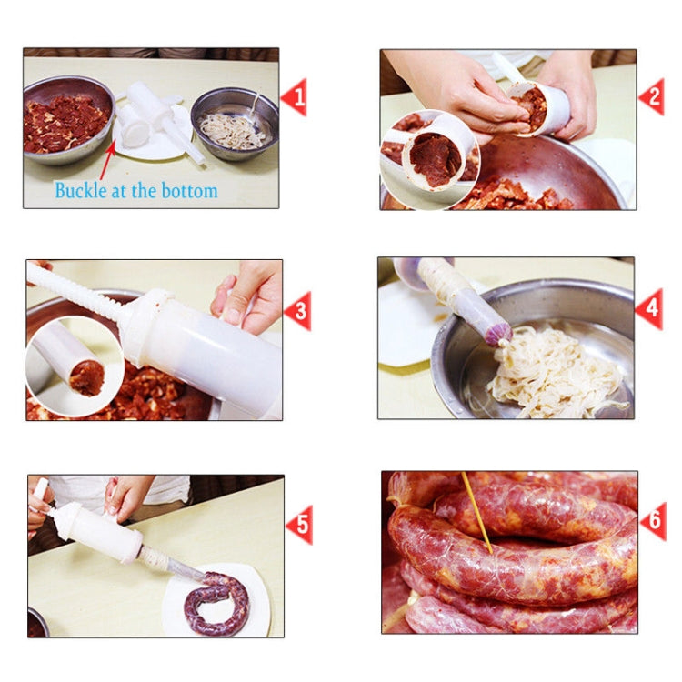 2 PCS Sausage Machine Meat Stuffer Filler Hand Operated Salami Maker, 12x17x19cm 2 PCS Sausage Machine Meat Stuffer Filler Hand Operated Salami Maker, 12x17x19cm