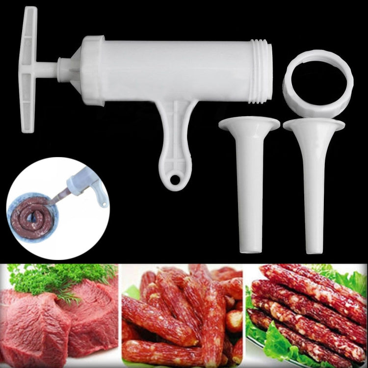2 PCS Sausage Machine Meat Stuffer Filler Hand Operated Salami Maker, 12x17x19cm 2 PCS Sausage Machine Meat Stuffer Filler Hand Operated Salami Maker, 12x17x19cm