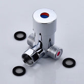 Brass Adjustable Temperature Three-way Valve Cold And Hot Water Mixing Switch Brass Induction Faucet, Three-way Valve