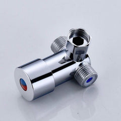 Brass Adjustable Temperature Three-way Valve Cold And Hot Water Mixing Switch Brass Induction Faucet, Three-way Valve