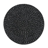 2 PCS PP Round Oval Woven Placemat, Diameter 36cm, Diameter 18cm