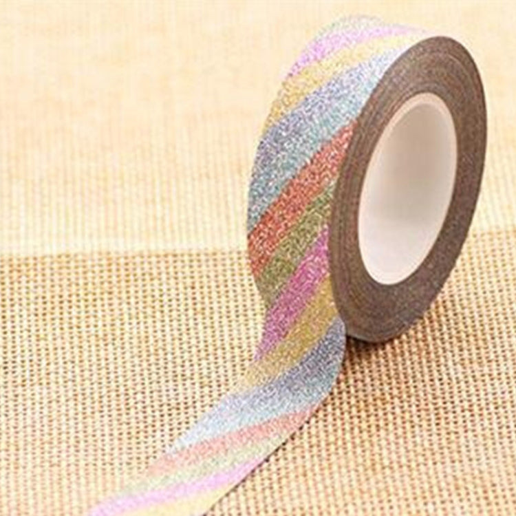 Flash Washi Sticky Paper Tape Label DIY Decorative Tape, Length: 10m, Golden Yellow, Rose Red, Sky Blue, Skin Pink, Orange, Green, Pink, Silver, Royal Blue, Coffee, Black, Floral, Light Gold, Jasper, Dark Blue Flash Washi Sticky Paper Tape Label DIY Decorative Tape, Length: 10m, Golden Yellow, Rose Red, Sky Blue, Skin Pink, Orange, Green, Pink, Silver, Royal Blue, Coffee, Black, Floral, Light Gold, Jasper, Dark Blue