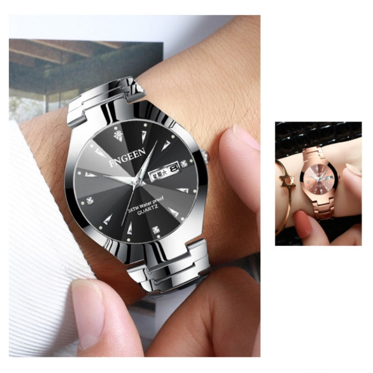 FNGEEN 5808 Women Fashion Steel Strap Quartz Watch Couple Watch, Brown Steel Coffee Surface, Black Steel Black Surface, Stainless Stee White Surface, White Steel Black Surface, Stainless Steel Blue Surface FNGEEN 5808 Women Fashion Steel Strap Quartz Watch Couple Watch, Brown Steel Coffee Surface, Black Steel Black Surface, Stainless Stee White Surface, White Steel Black Surface, Stainless Steel Blue Surface