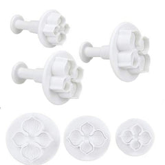 2 Set Silicone Hydrangea Fondant Cake Decorating Flower Blossom Mold, 3 PCS Hydrangea