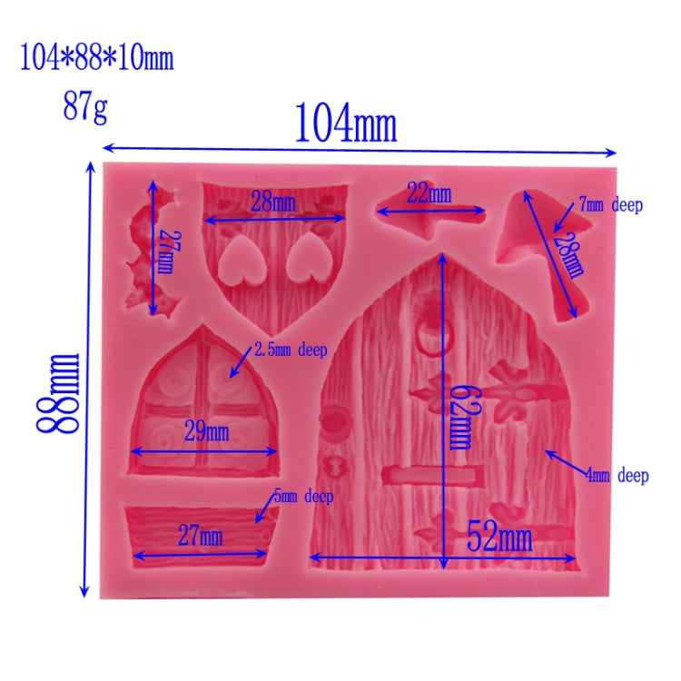 2 PCS Cartoon House Wooden Window Shape Silicone Candy Mold Fairy Tale Cake Decorating Tool 2 PCS Cartoon House Wooden Window Shape Silicone Candy Mold Fairy Tale Cake Decorating Tool