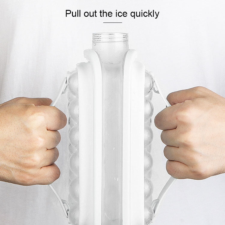 2 in 1 Round Ice Cube Mold Portable Ice Ball Maker Bottle Kettle with Lid White, 17 Grid 2 in 1 Round Ice Cube Mold Portable Ice Ball Maker Bottle Kettle with Lid White, 17 Grid