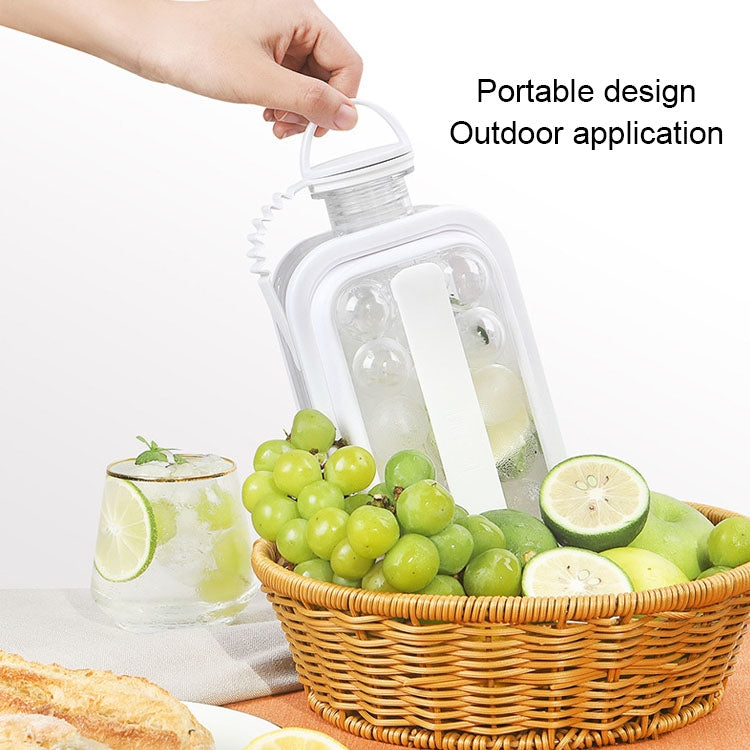 2 in 1 Round Ice Cube Mold Portable Ice Ball Maker Bottle Kettle with Lid White, 17 Grid 2 in 1 Round Ice Cube Mold Portable Ice Ball Maker Bottle Kettle with Lid White, 17 Grid
