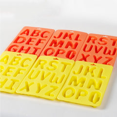 A-Z 3pcs Letter Ice Cube Ice Box Silicone Ice Tray Set, 3 in 1 LetterShalpe(Yellow), 3 in 1 LetterShalpe(Orange)