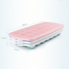 Summer 21 Grid Cool Home-made Ice Cube Ice Box Mould with Lid, 21 Grid(Pink), 21 Grid(Blue), 21 Grid(Green)