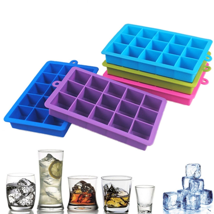 15 Grids DIY Big Ice Cube Mold Square Shape Silicone Ice Tray Fruit Ice Cream Maker 15 Grids DIY Big Ice Cube Mold Square Shape Silicone Ice Tray Fruit Ice Cream Maker
