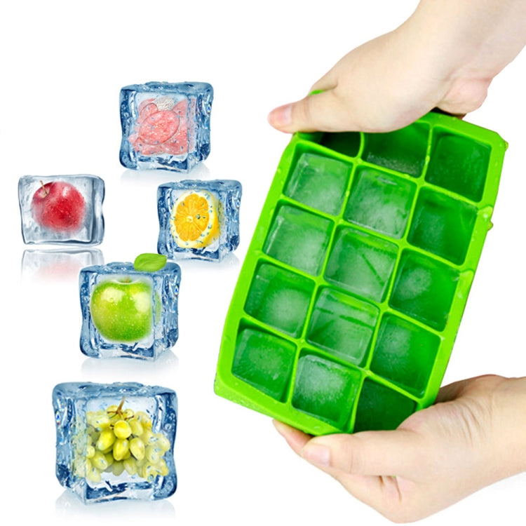 15 Grids DIY Big Ice Cube Mold Square Shape Silicone Ice Tray Fruit Ice Cream Maker 15 Grids DIY Big Ice Cube Mold Square Shape Silicone Ice Tray Fruit Ice Cream Maker