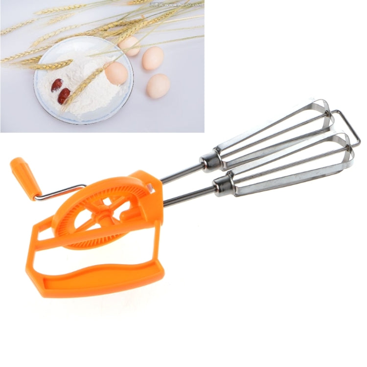 Double Rotation Hand Whisk Egg Beater Stainless Steel Kitchen Blender, Random Color Delivery Double Rotation Hand Whisk Egg Beater Stainless Steel Kitchen Blender, Random Color Delivery