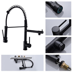 Multifunctional Cold Hot Water Tank Kitchen Spring Double Nozzle 360 Degree Rotary Tap