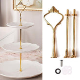 1 Set Sweets Candy Cupcake Tray Wedding Party Cake Display Stand Zinc Alloy Golden Tone cake stand
