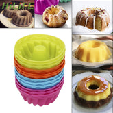 12 pcs Thread Shape Baking Jelly Mould Silicone Pudding Cupcake Muffin Donut Mold, Thread Shape