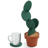 Novelty DIY Cactus Coaster Anti-skid Insulation Tea Pad Home Storage Desktop Multi-function Decoration, Cactus Coaster