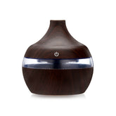 300ML Waterdrop Shape USB Wood Grain Aromatherapy Air Purifier Mute Humidifier, Deep Wood Grain