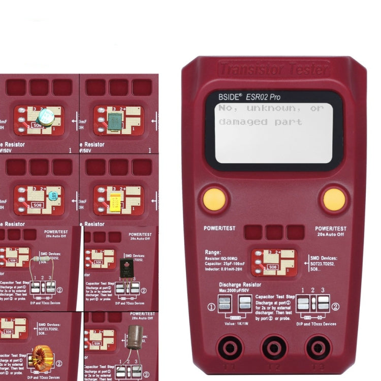 BSIDE ESR02 Pro Digital Transistor Test Table M328 Resistance Inductance Capacitance ESR Tester BSIDE ESR02 Pro Digital Transistor Test Table M328 Resistance Inductance Capacitance ESR Tester