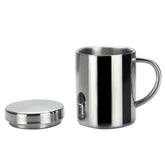 304 Stainless Steel Double Insulation Coffee Drink Milk Water Mugs Durable Drinking Cup with Lid, 304 Stainless Steel 200ml, 304 Stainless Steel 300ml, 304 Stainless Steel 400ml