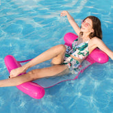 Foldable Double-purpose Backrest Float Hammock with Net, Size:120 x 75cm(Cherry Blossoms Pink), Size:120 x 75cm(Yellow), Size:120 x 75cm(Sky Blue), Size:120 x 75cm(Orange)