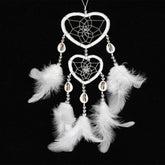 Dreamcatcher Pendant Up And Down Double Ring Peach Heart Dream Catcher