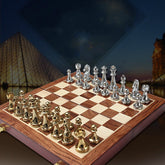Zinc Alloy Simple European Chess Board Chess Set