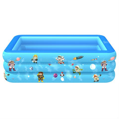 Household Indoor and Outdoor Aerospace Pattern Baby Square Inflatable Swimming Pool, 120 x 85 x 35cm, 130 x 85 x 50cm, 150 x 110 x 50cm, 180 x 130 x 55cm, 210 x 135 x 55cm
