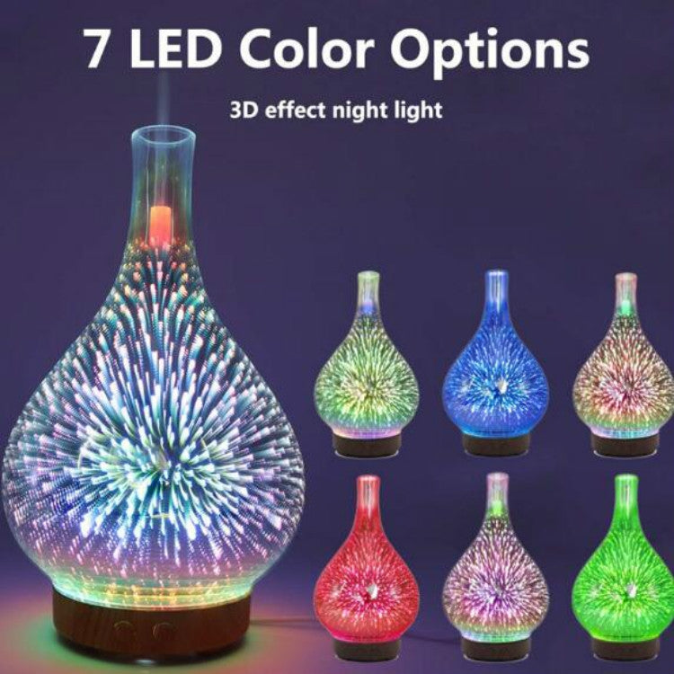 STB-XB10 3D Fireworks 7 Colors LED Night Light Air Humidifier Aroma Essential Oil Diffuser Mist Maker STB-XB10 3D Fireworks 7 Colors LED Night Light Air Humidifier Aroma Essential Oil Diffuser Mist Maker