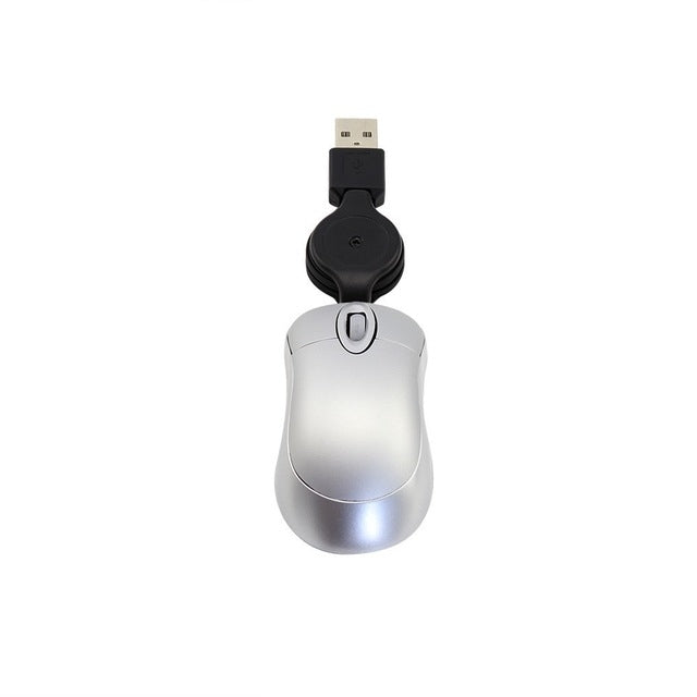 Mini Computer Mouse Retractable USB Cable Optical Ergonomic1600 DPI Portable Small Mice for Laptop Mini Computer Mouse Retractable USB Cable Optical Ergonomic1600 DPI Portable Small Mice for Laptop