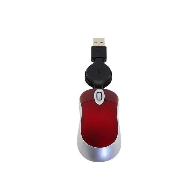 Mini Computer Mouse Retractable USB Cable Optical Ergonomic1600 DPI Portable Small Mice for Laptop Mini Computer Mouse Retractable USB Cable Optical Ergonomic1600 DPI Portable Small Mice for Laptop