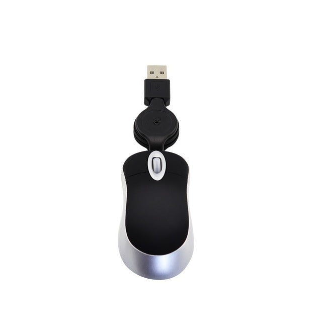 Mini Computer Mouse Retractable USB Cable Optical Ergonomic1600 DPI Portable Small Mice for Laptop Mini Computer Mouse Retractable USB Cable Optical Ergonomic1600 DPI Portable Small Mice for Laptop