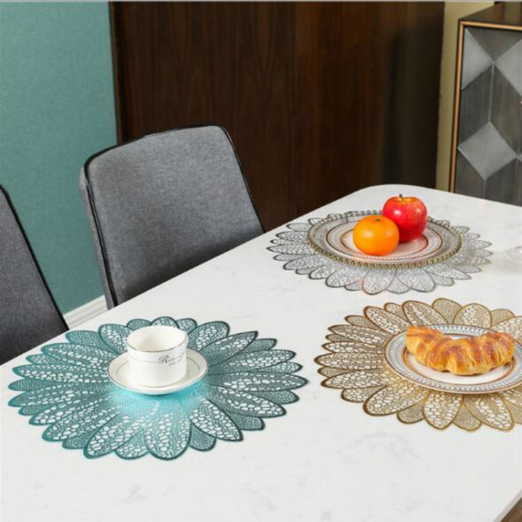 Sunflower Shape Household Fashion PVC Dining Table Placemat Europe Style Kitchen Tools Tableware Pad Coaster Coffee Tea Place Mat Sunflower Shape Household Fashion PVC Dining Table Placemat Europe Style Kitchen Tools Tableware Pad Coaster Coffee Tea Place Mat