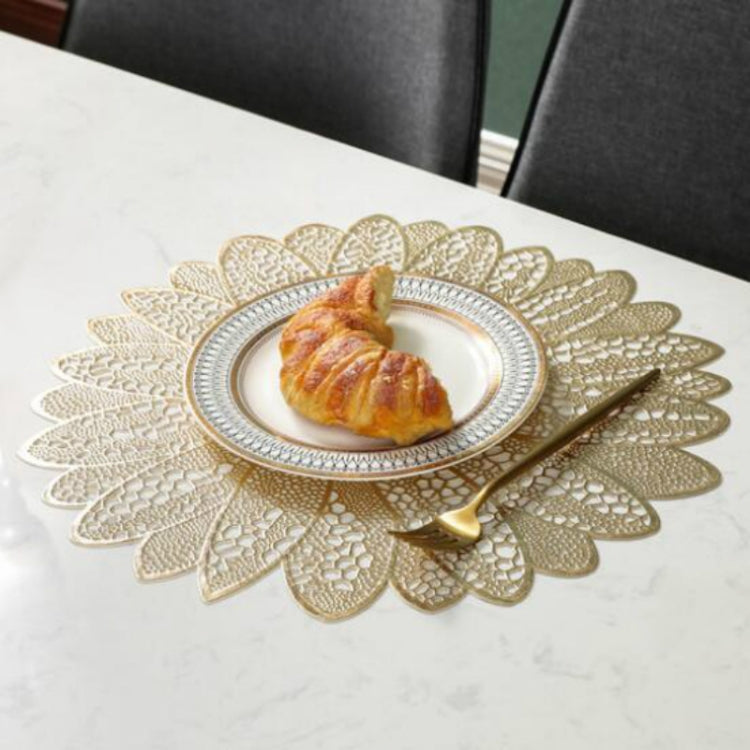 Sunflower Shape Household Fashion PVC Dining Table Placemat Europe Style Kitchen Tools Tableware Pad Coaster Coffee Tea Place Mat Sunflower Shape Household Fashion PVC Dining Table Placemat Europe Style Kitchen Tools Tableware Pad Coaster Coffee Tea Place Mat