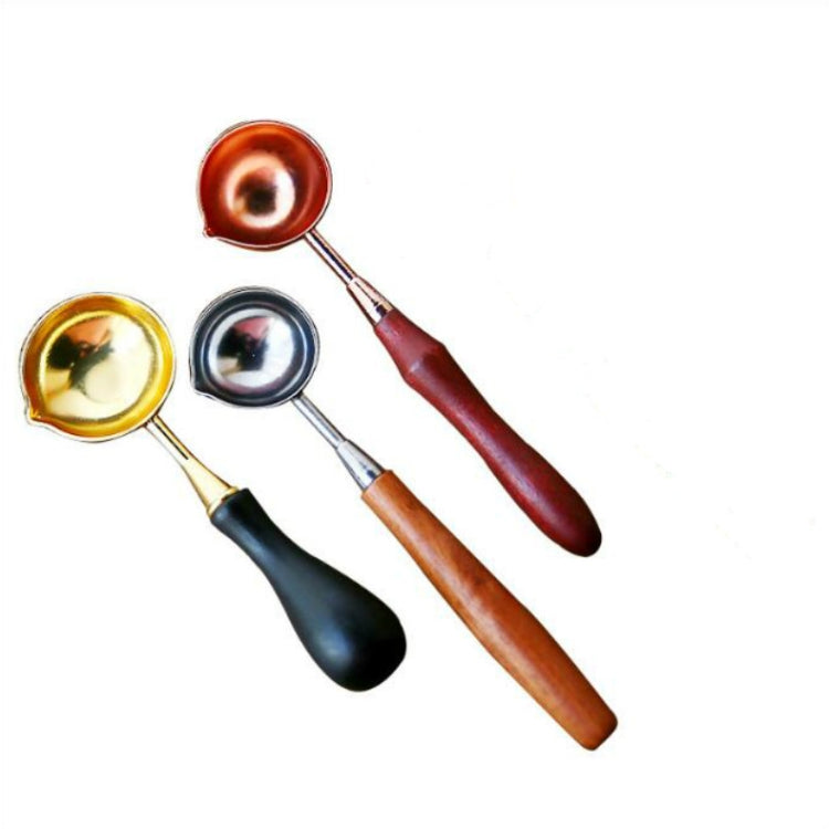 Wooden Handle Brass Seal Wax Spoon Tool Melting Sealing Wax Hand Account Stainless Steel Fire Paint Spoon, Straight Round Wooden Spoon Wooden Handle Brass Seal Wax Spoon Tool Melting Sealing Wax Hand Account Stainless Steel Fire Paint Spoon, Straight Round Wooden Spoon