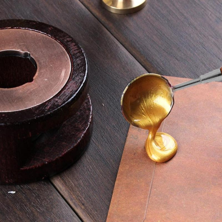 Wooden Handle Brass Seal Wax Spoon Tool Melting Sealing Wax Hand Account Stainless Steel Fire Paint Spoon, Straight Round Wooden Spoon Wooden Handle Brass Seal Wax Spoon Tool Melting Sealing Wax Hand Account Stainless Steel Fire Paint Spoon, Straight Round Wooden Spoon
