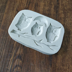 Owl Fondant Mold Cake Decoration Diy Dry Pais Chocolate Silicone Mold