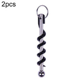 2 PCS Outdoor Creative Corkscrew Pocket Red Wine Tool, Key Ring