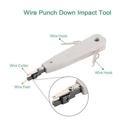 Three-purpose Network Cable Clamp Tester Hand Tool Set Home Network Repair Kit, 12 in 1