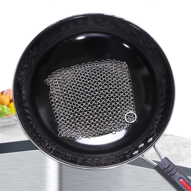 Stainless Steel Square Cast Iron Cleaner Pot Brush Scrubber Home Cookware Kitchen Cleaning Tool Stainless Steel Square Cast Iron Cleaner Pot Brush Scrubber Home Cookware Kitchen Cleaning Tool